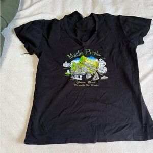Black Machu Picchu Graphic T-Shirt